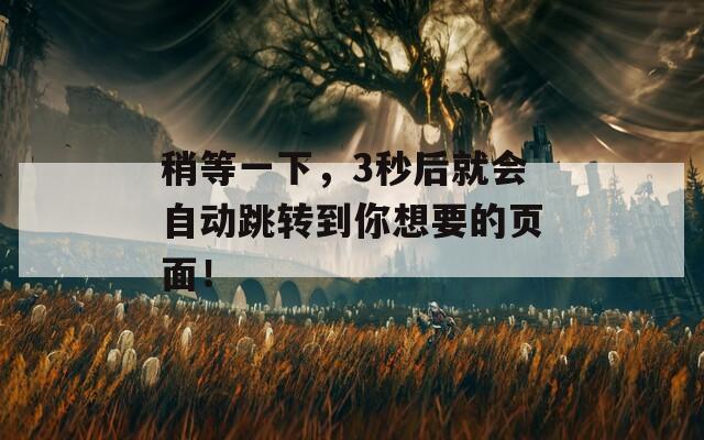 稍等一下，3秒后就会自动跳转到你想要的页面！