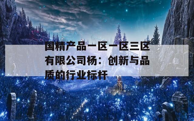 国精产品一区一区三区有限公司杨：创新与品质的行业标杆