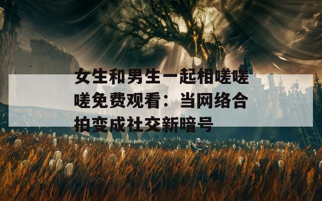 女生和男生一起相嗟嗟嗟免费观看：当网络合拍变成社交新暗号