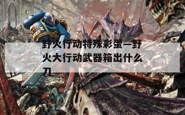 野火行动特殊彩蛋—野火大行动武器箱出什么刀