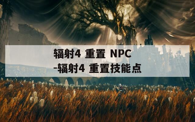 辐射4 重置 NPC-辐射4 重置技能点