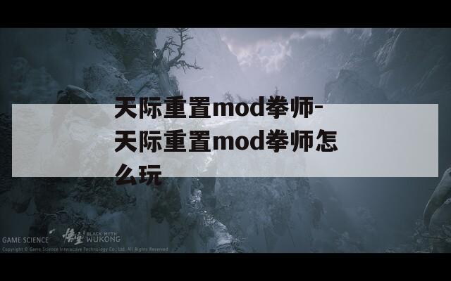 天际重置mod拳师-天际重置mod拳师怎么玩