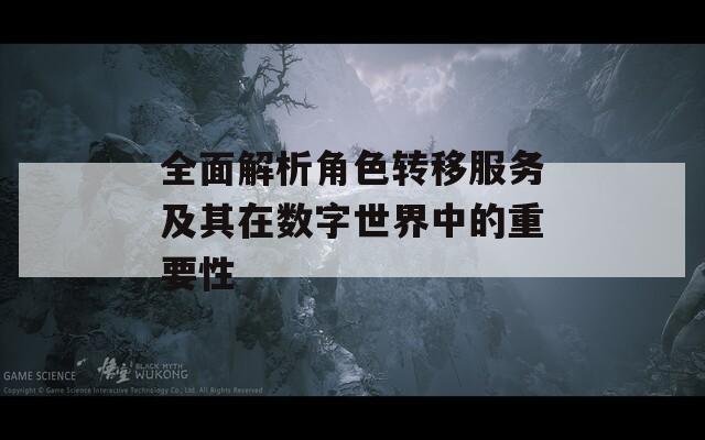 全面解析角色转移服务及其在数字世界中的重要性