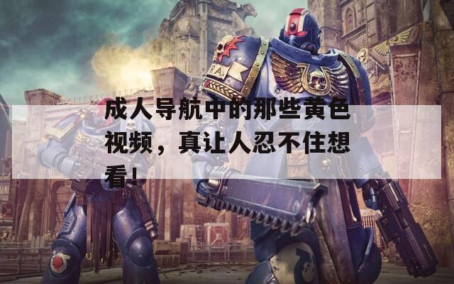 成人导航中的那些黄色视频，真让人忍不住想看！