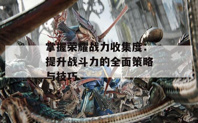 掌握荣耀战力收集度：提升战斗力的全面策略与技巧
