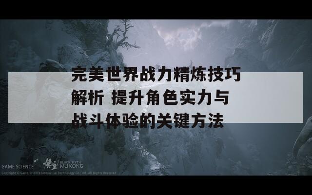 完美世界战力精炼技巧解析 提升角色实力与战斗体验的关键方法