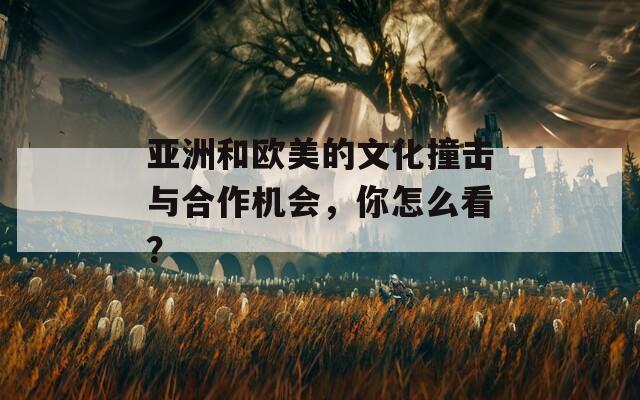 亚洲和欧美的文化撞击与合作机会，你怎么看？