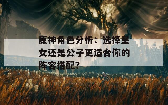 原神角色分析：选择皇女还是公子更适合你的阵容搭配？