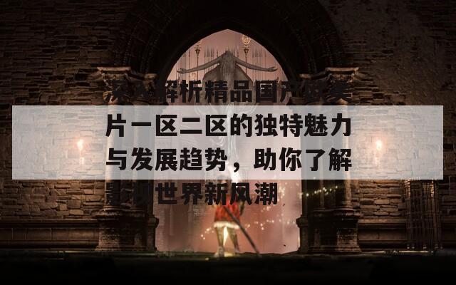 深入解析精品国产欧美片一区二区的独特魅力与发展趋势，助你了解影视世界新风潮