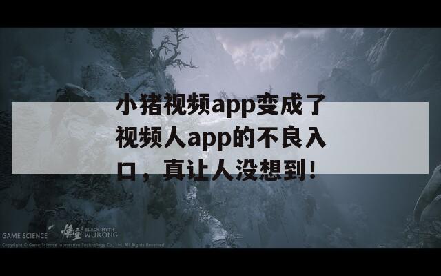 小猪视频app变成了视频人app的不良入口，真让人没想到！