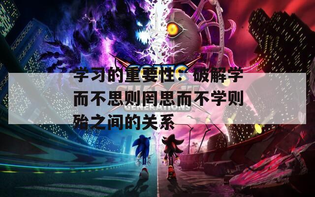 学习的重要性：破解学而不思则罔思而不学则殆之间的关系