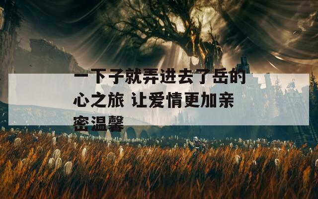 一下子就弄进去了岳的心之旅 让爱情更加亲密温馨