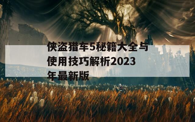 侠盗猎车5秘籍大全与使用技巧解析2023年最新版