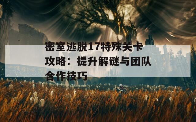 密室逃脱17特殊关卡攻略：提升解谜与团队合作技巧