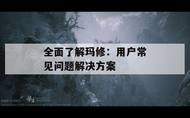 全面了解玛修：用户常见问题解决方案