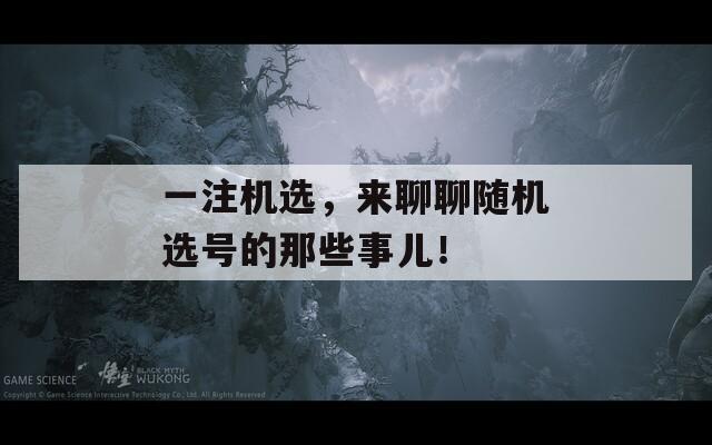 一注机选，来聊聊随机选号的那些事儿！