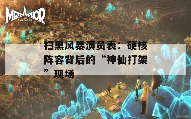 扫黑风暴演员表：硬核阵容背后的“神仙打架”现场