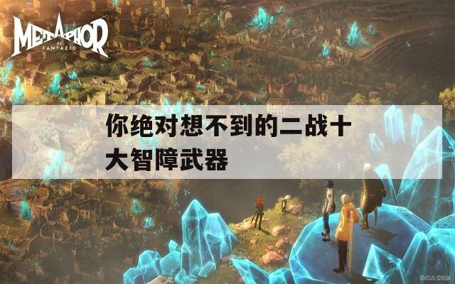 你绝对想不到的二战十大智障武器