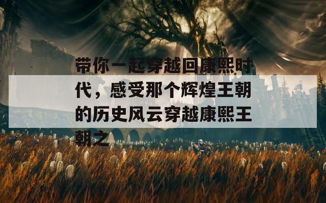 带你一起穿越回康熙时代，感受那个辉煌王朝的历史风云穿越康熙王朝之