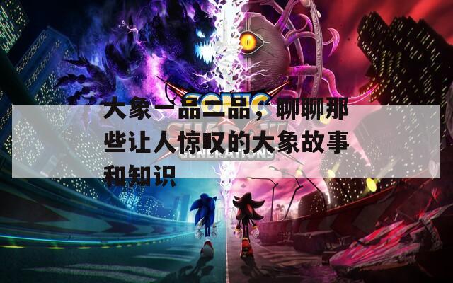 大象一品二品，聊聊那些让人惊叹的大象故事和知识