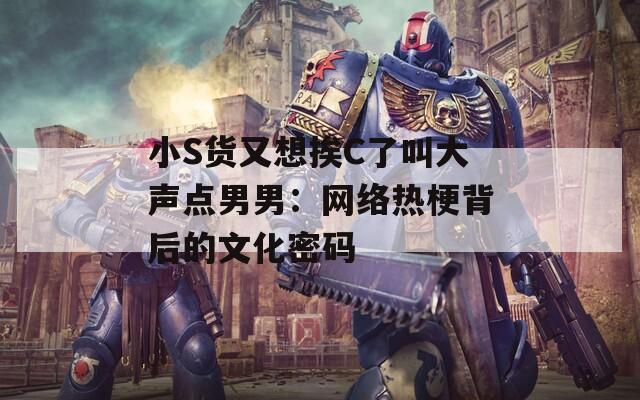 小S货又想挨C了叫大声点男男：网络热梗背后的文化密码