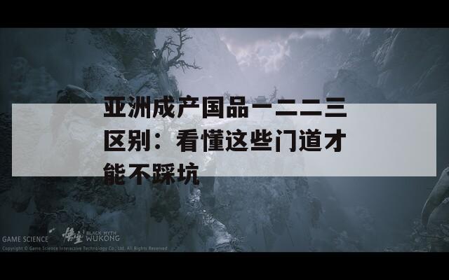 亚洲成产国品一二二三区别：看懂这些门道才能不踩坑
