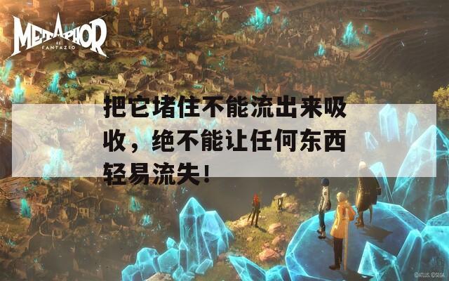 把它堵住不能流出来吸收，绝不能让任何东西轻易流失！