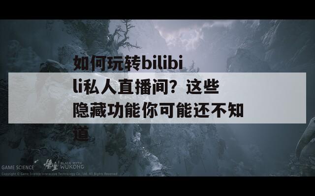 如何玩转bilibili私人直播间？这些隐藏功能你可能还不知道