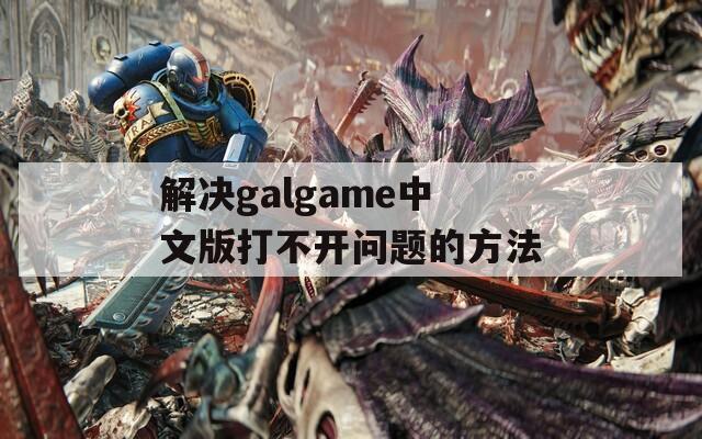 解决galgame中文版打不开问题的方法