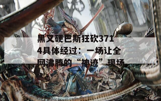 黑又硬巴斯狂砍3714具体经过：一场让全网沸腾的“神迹”现场