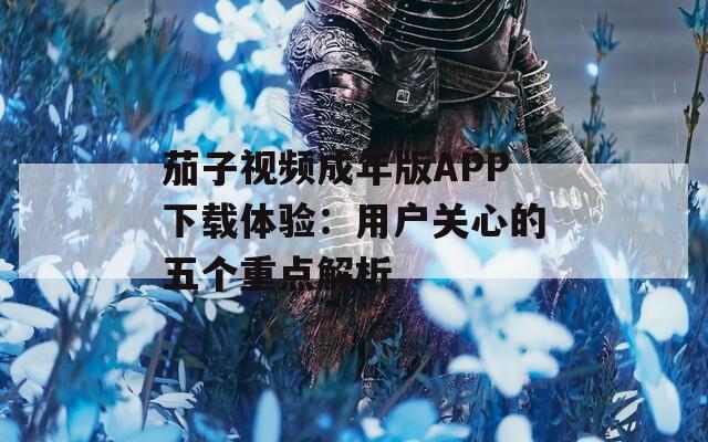 茄子视频成年版APP下载体验：用户关心的五个重点解析