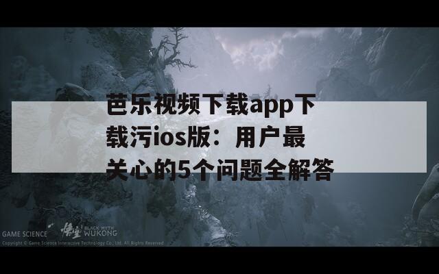 芭乐视频下载app下载污ios版：用户最关心的5个问题全解答
