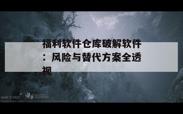 福利软件仓库破解软件：风险与替代方案全透视
