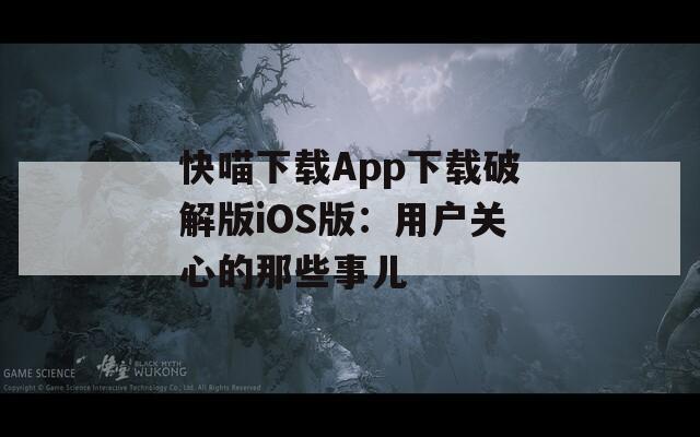 快喵下载App下载破解版iOS版：用户关心的那些事儿