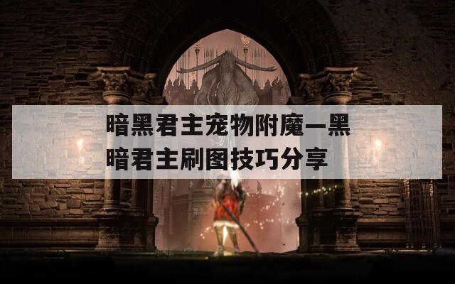 暗黑君主宠物附魔—黑暗君主刷图技巧分享