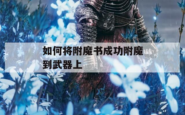 如何将附魔书成功附魔到武器上