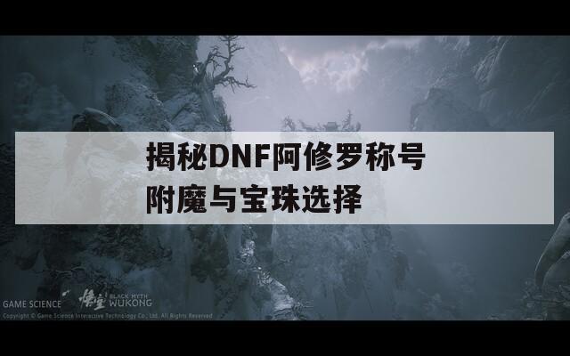 揭秘DNF阿修罗称号附魔与宝珠选择