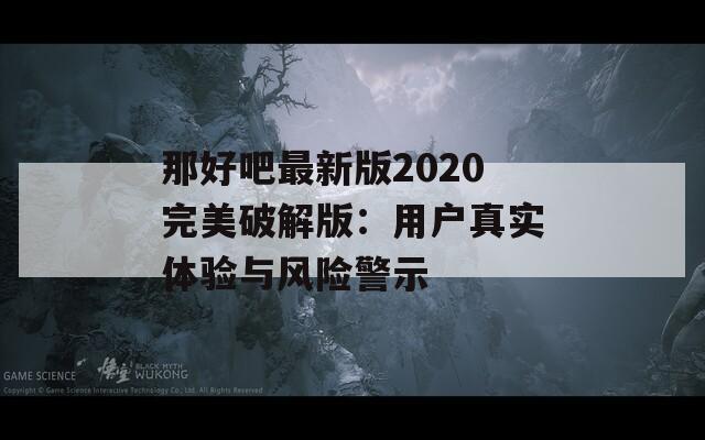 那好吧最新版2020完美破解版：用户真实体验与风险警示