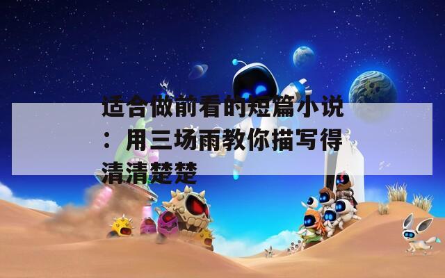 适合做前看的短篇小说：用三场雨教你描写得清清楚楚