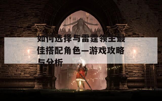 如何选择与雷霆领主最佳搭配角色—游戏攻略与分析