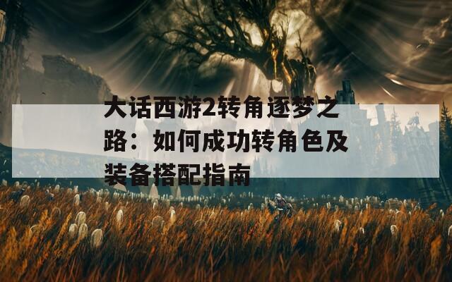 大话西游2转角逐梦之路：如何成功转角色及装备搭配指南