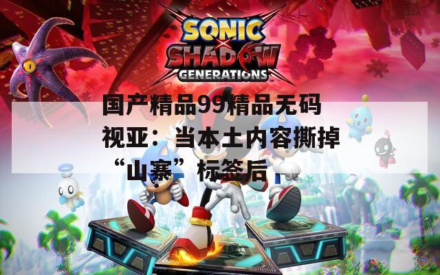 国产精品99精品无码视亚：当本土内容撕掉“山寨”标签后